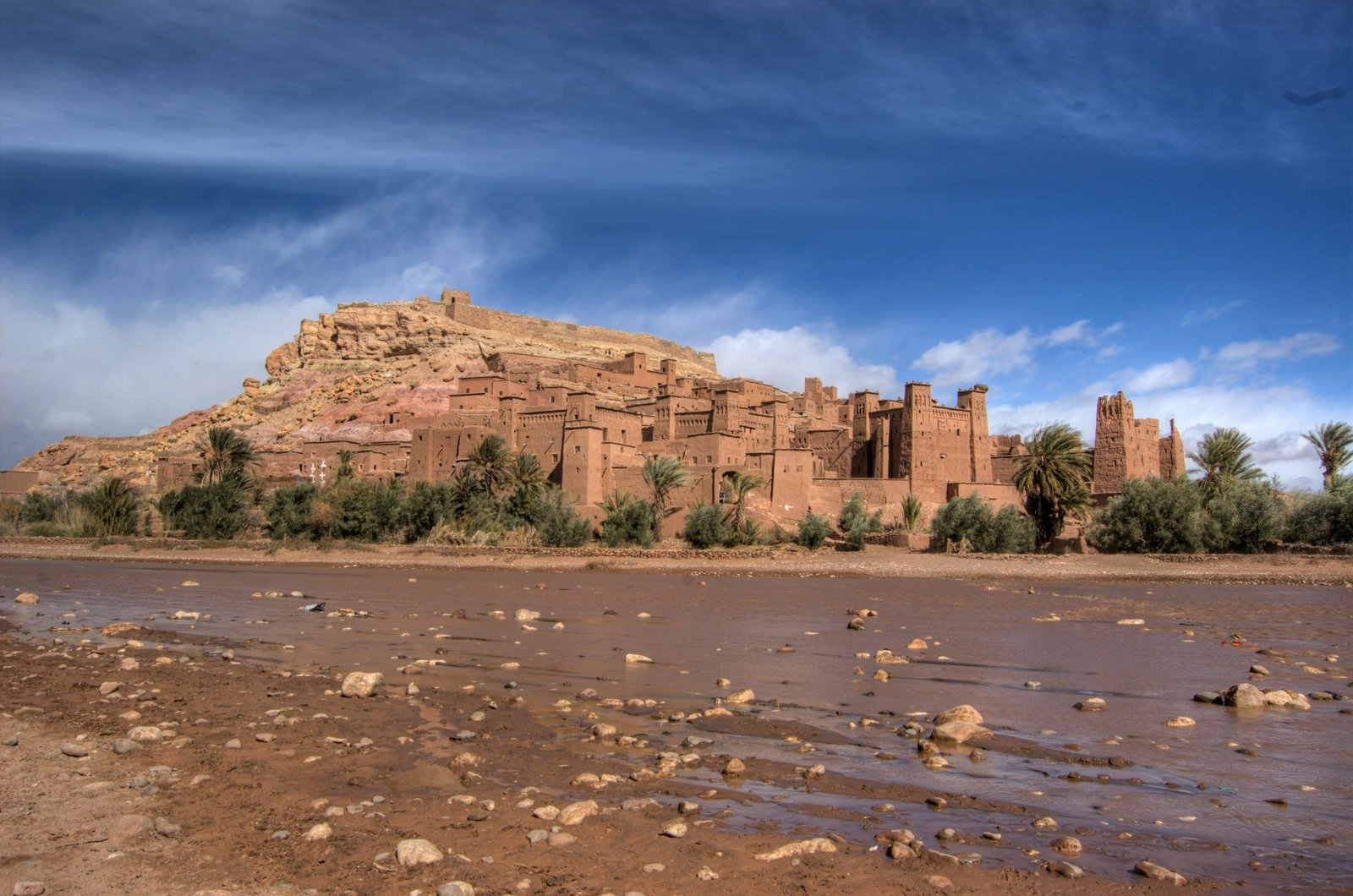 Vista general de la Kasbah fortificada de Ait Ben Haddou