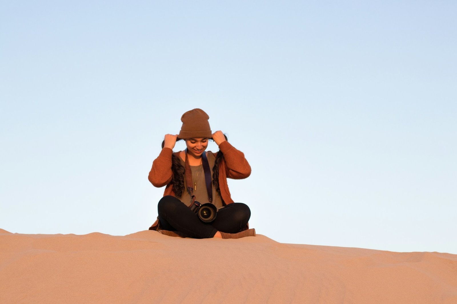 Fotografía del atardecer en las dunas de Merzouga