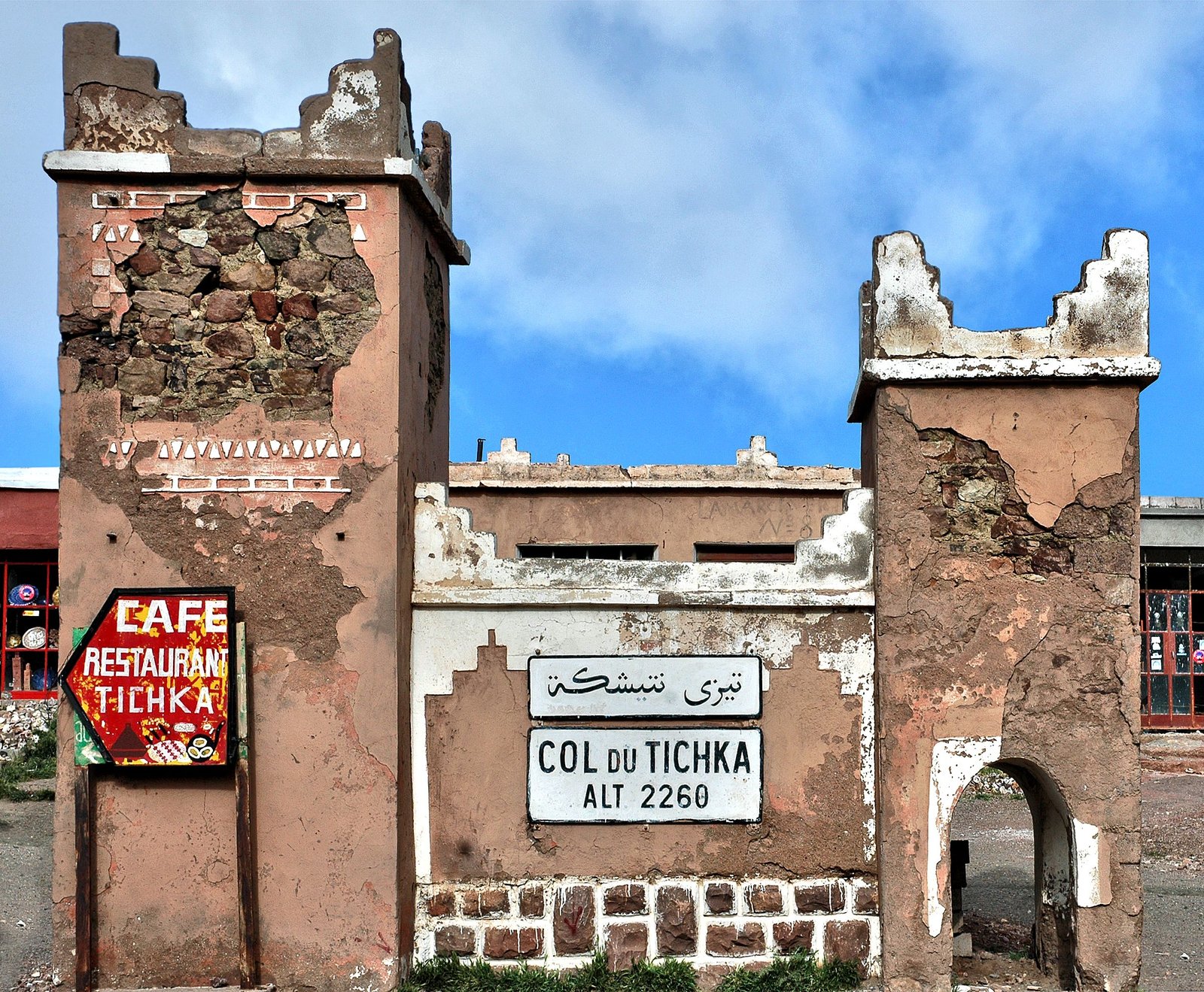 Carretera panorámica del puerto Tizi n Tichka Alto Atlas